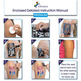 Ingala Premium Glitter Tattoo Kit for Boys and Girls | Unique Professional Glitter Tattoos for Kids and Adults | 74 Amazing Glitter Tattoo Stencils | 2 XL (0.5fl oz) Glitter Tattoo Glue
