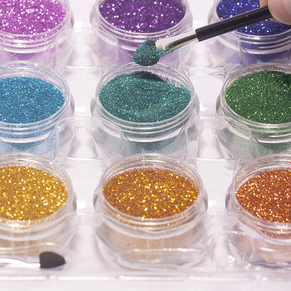 PREMIUM Glitter Tattoo Kit for Girls | Unique Professional Glitter Tattoos for Kids and Adults | 74 Amazing Glitter Tattoo Stencils | 2 XL (0.5fl oz) Glitter Tattoo Glue. By Ingala