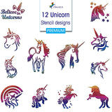 INGALA Premium Stencils Set - 146 Unique Artistic Glitter Tattoo Stencils for Kids, Teens and Adults. Suitable as Henna Tattoo stencils, Airbrush Stencils and Face Painting stencils