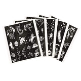 PREMIUM Glitter Tattoo Kit for Girls | Unique Professional Glitter Tattoos for Kids and Adults | 74 Amazing Glitter Tattoo Stencils | 2 XL (0.5fl oz) Glitter Tattoo Glue. By Ingala